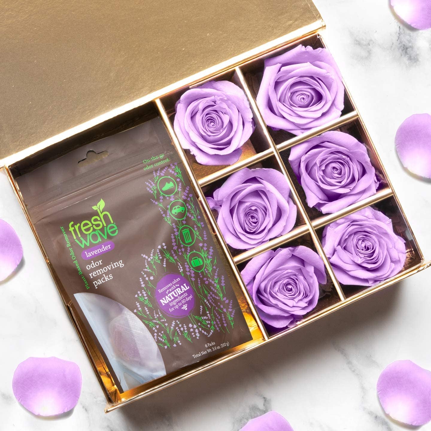 Fresh Wave Lavender Odor Eliminating & Deodorizing Packs | Bag of 6 