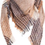 Womens Warm Scarf Triangle Shawls Winter Scarves Stripe Plaid Fichu Rough Surface