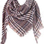 Womens Warm Scarf Triangle Shawls Winter Scarves Stripe Plaid Fichu Rough Surface