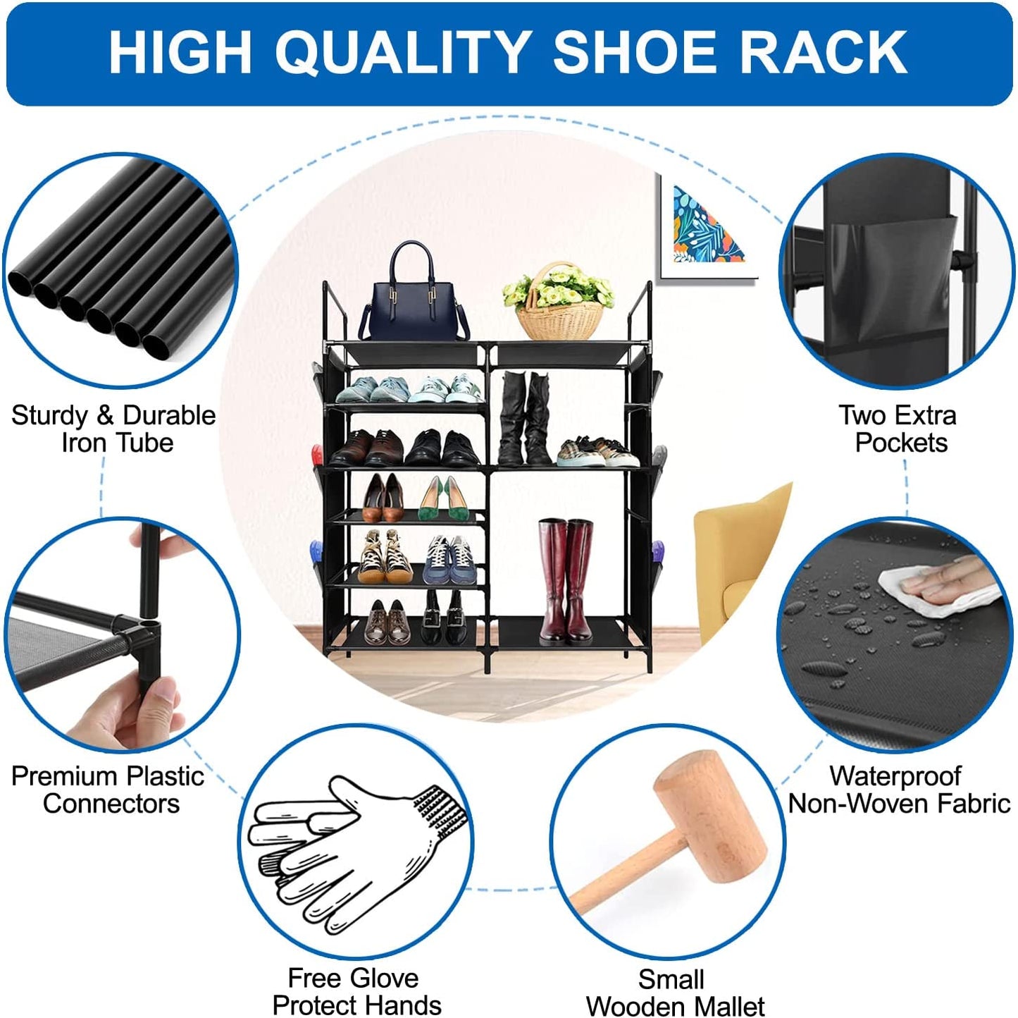 6 Tiers Shoe Rack Organizer