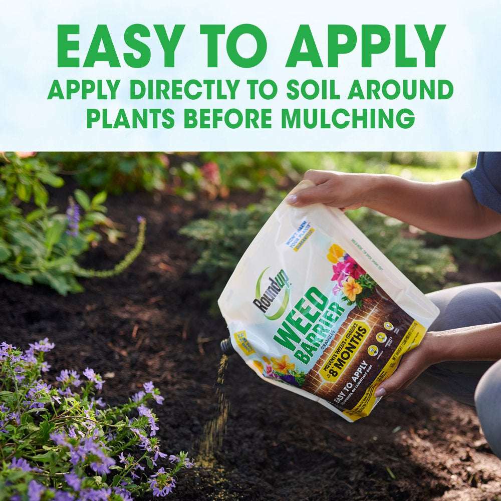 Roundup Weed Barrier Granules - Weed Preventer for Landscapes, 5.4 Lbs