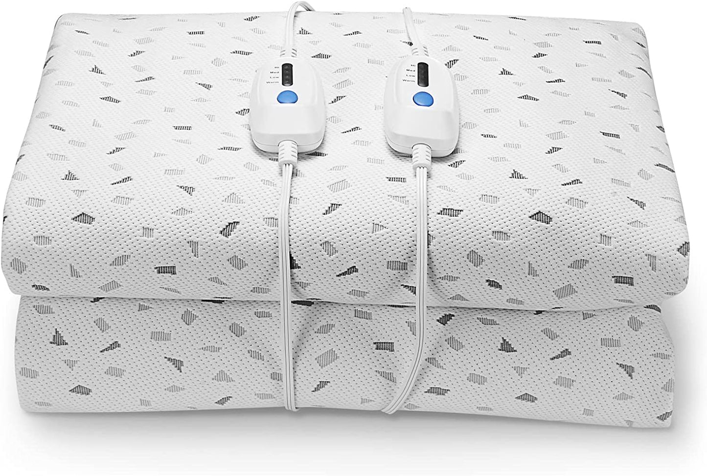 Heated Mattress Pad Queen Size 60"X80", Electric Underblanket Mattress Cover Bed Warmer Fit up to 15" Deep Pocket, Dual Control with 4 Heat Settings, Auto off & Fast Heating & Machine Washable