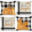 4 Pack Fall Pillow Covers, Buffalo Plaid Linen Pillowcases Maple Pumpkin Throw Cushion Cover for Home Decorations, 18X18 Inch