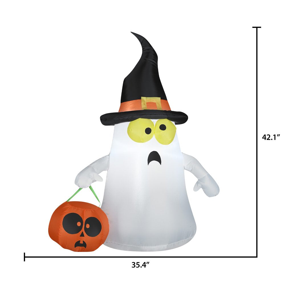 Ghost Airflowz Inflatable Airblown Inflatables 3.5FT Tall Halloween Inflatable Cute Ghost with W ...