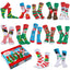 12 Pairs  Of Warm Soft Cotton Christmas Socks