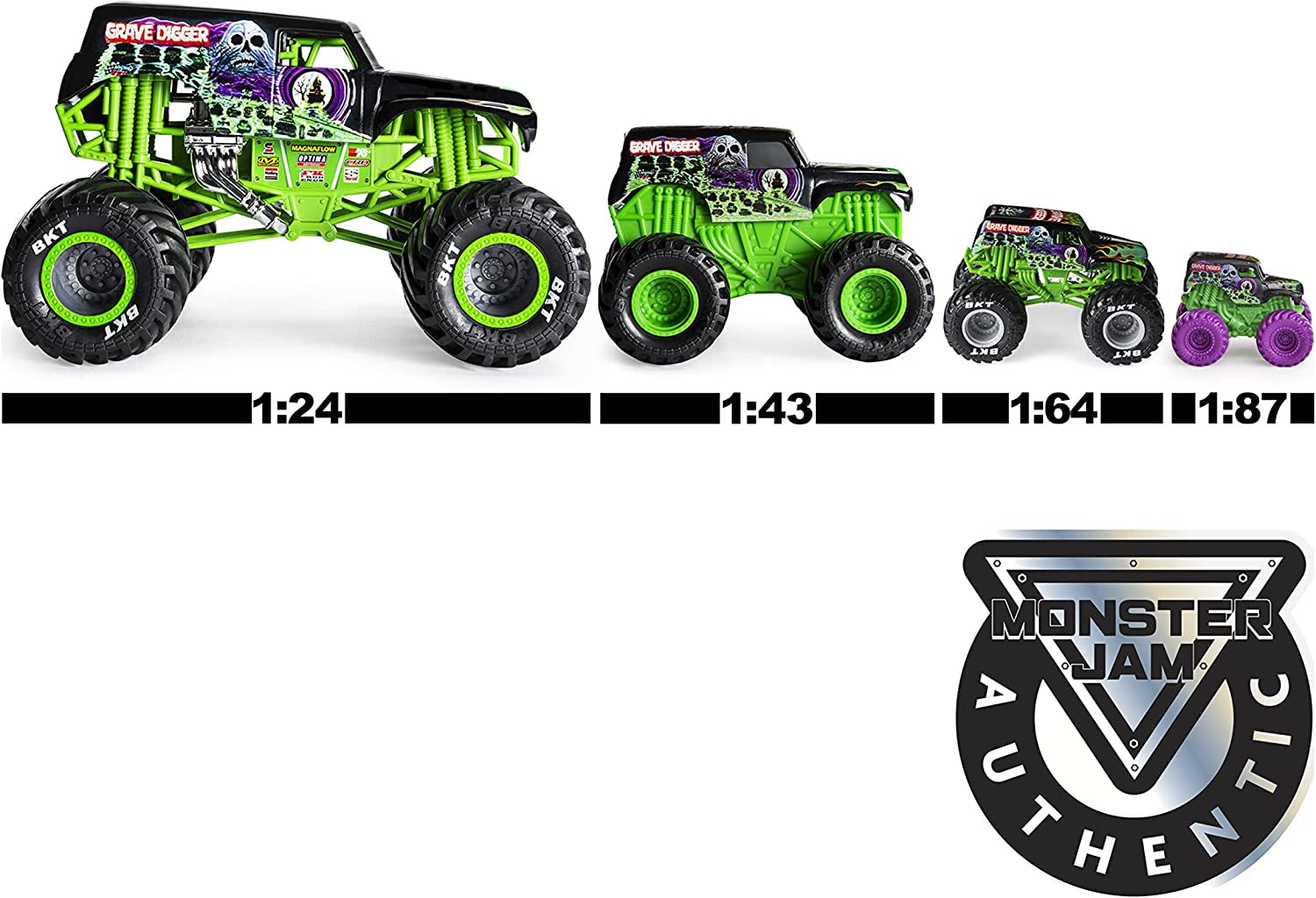 Monster Jam, Official Calavera Monster Truck, Collector Die-Cast Vehicle, 1:24 Scale, Kids Toys for Boys Ages 3 and Up