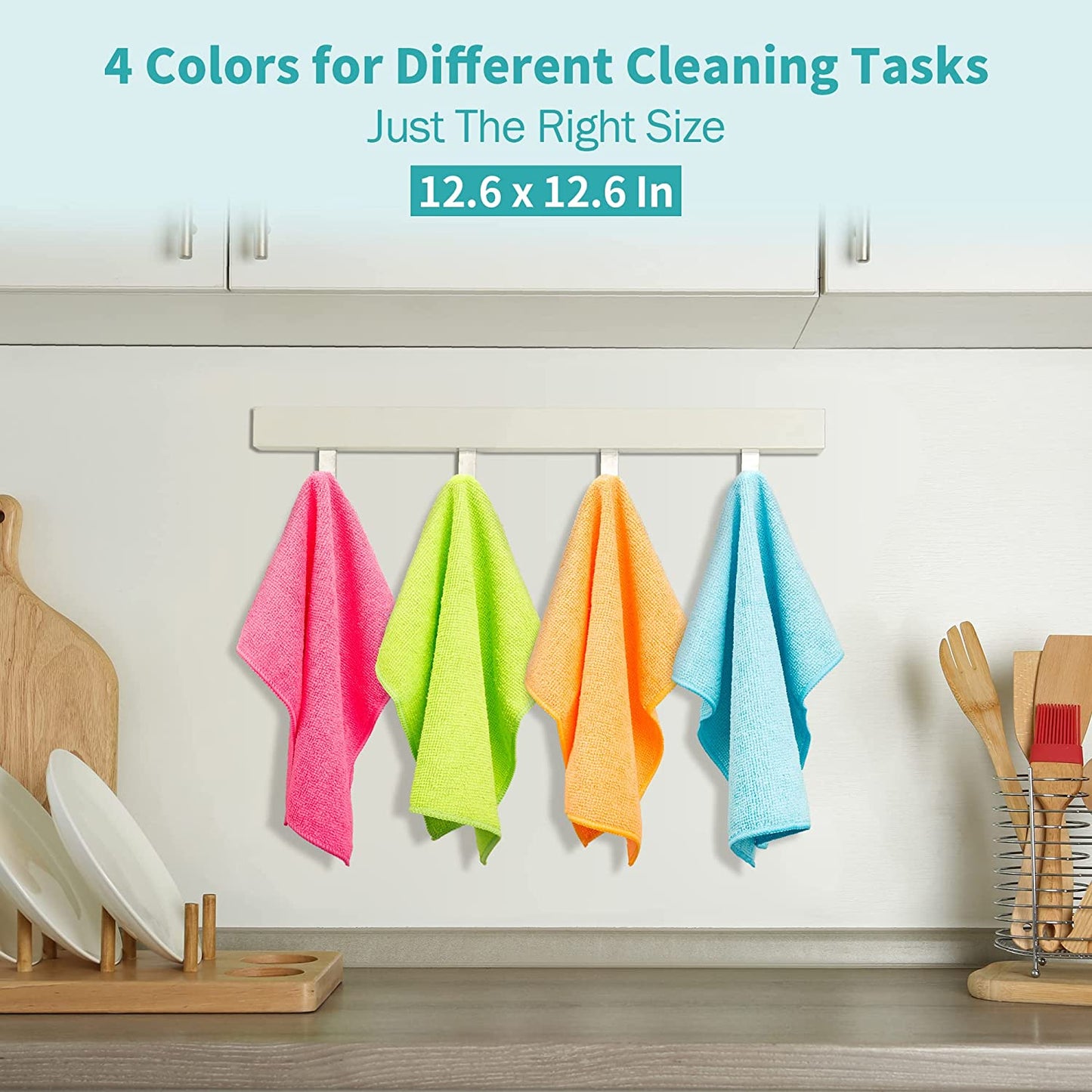 Multi Pack Microfiber Cleaning Cloth 12.6" x 12.6" 