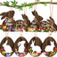 40 Pcs Easter Wooden Ornaments Vintage Bunny