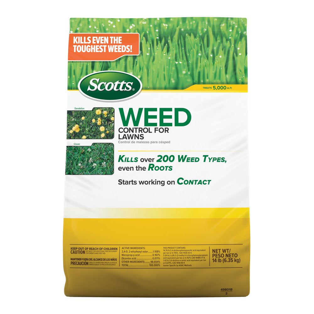 Scotts Weed Control for Lawns, 14 Lbs., 5,000 Sq. Ft.
