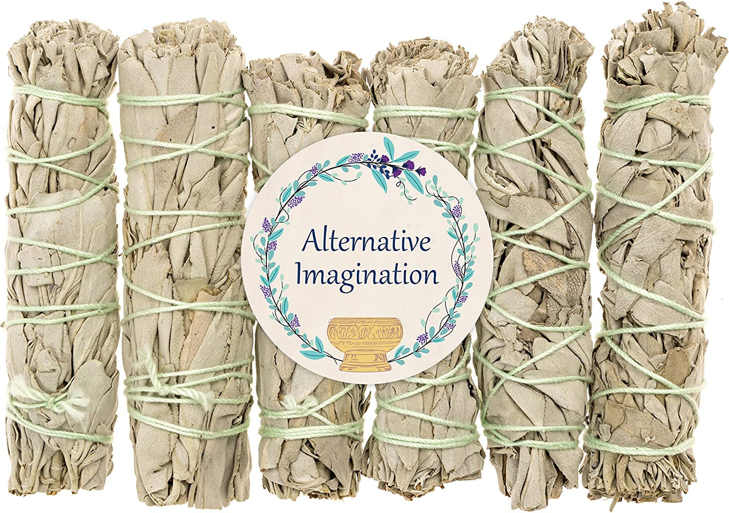 Alternative Imagination White Sage Bundles for Smudging, 3 Pk of 4" Bundles