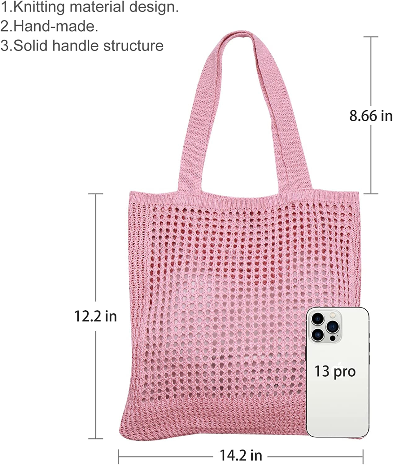  Straw Mesh Tote Bag for Women