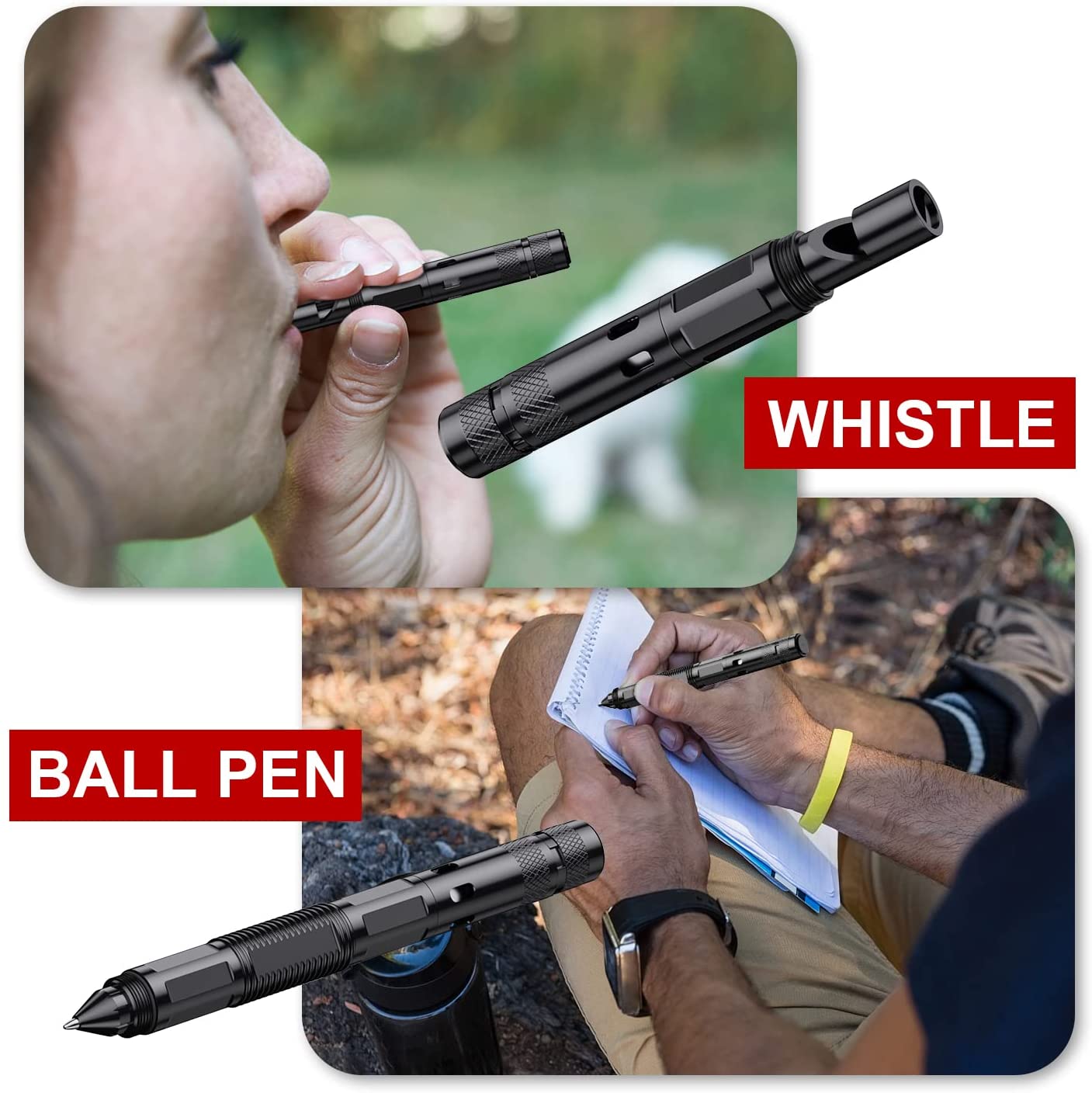 Gifts for Dad Men Husband, LETMY Tactical Pen Survival Gear(8-In-1), Stocking Stuffers Gift for Men, LED Flashlight, Cool Gifts for Dad, Unique Gifts Ideas for Boyfriend Father Him Women