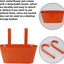 Glory Island 5 Pcs Hanging Flower Pot, Metal Iron Bucket Planter Box with Detachable Hooks, Outdoor Flowers Holder for Railing Fence Balcony Garden Yard