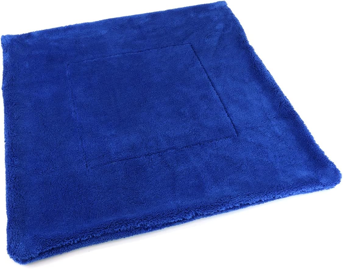 Autofiber [Motherfluffer XL] Soft and Plush Car Drying Towel 22"x22" (Blue)