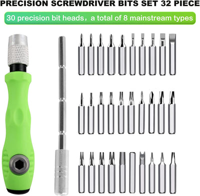 JOHOKAKITI Precision Screwdriver Kit, Mini Screwdriver Set,32 in 1 with 30 Bits Screwdriver Set,Tool Kit for Eyeglass, Watch,Computer, Cell Phone, Laptop.