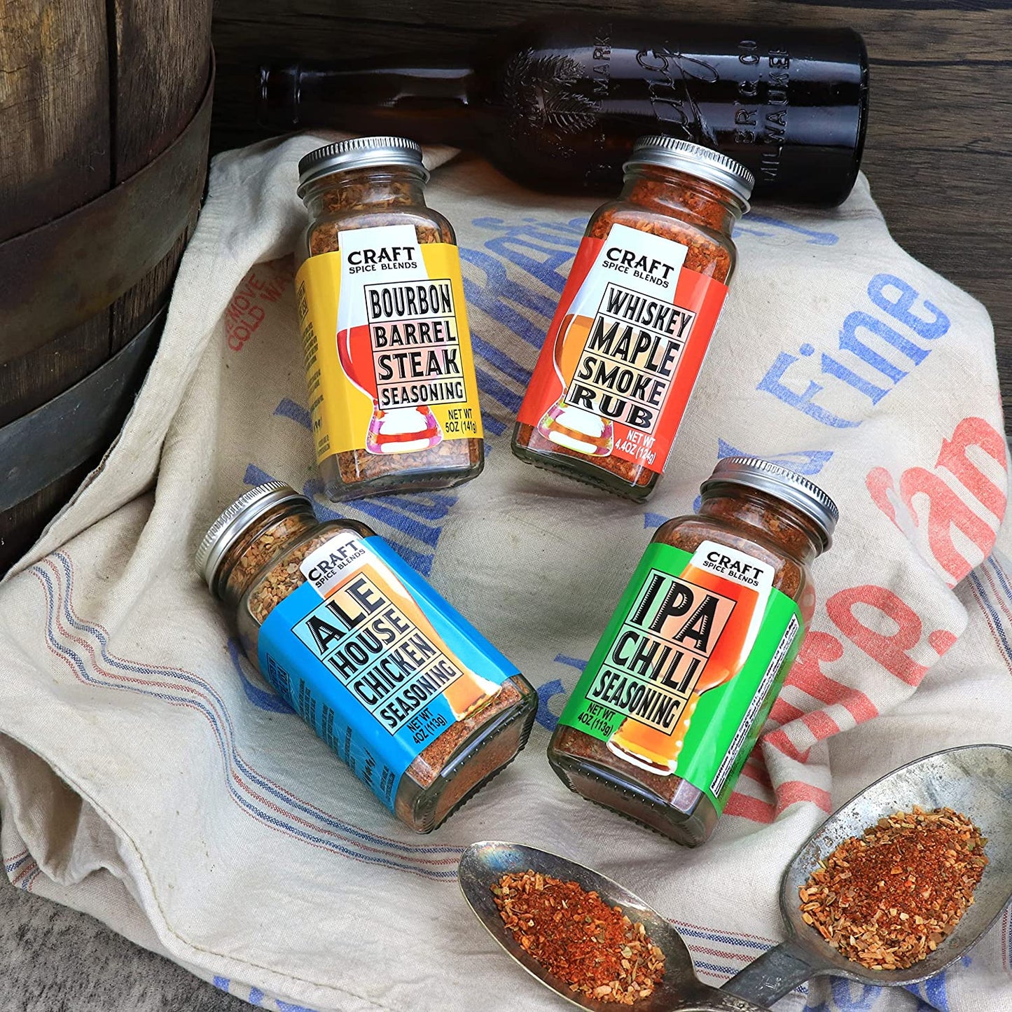 Craft Spice Blends Small Batch Seasoning & Rub Gift Set | All Natural Cooking and Grilling | Fun Mother's or Father's Day Gift