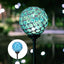 Solar Lights Outdoor Garden Decor - Mosaic Decorative Stakes Solar Powered Gazing Ball Light Landscape Solar Globe Lights for Yard Path Decoration