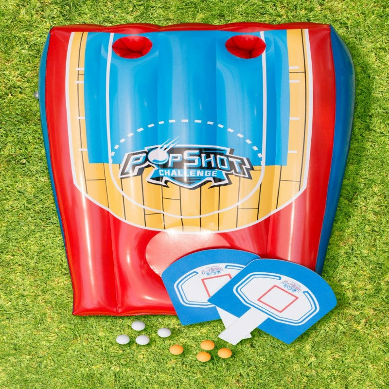  2-In-1 Cornhole & Basketball Target Toss Pool Games, Ages 8 and Up