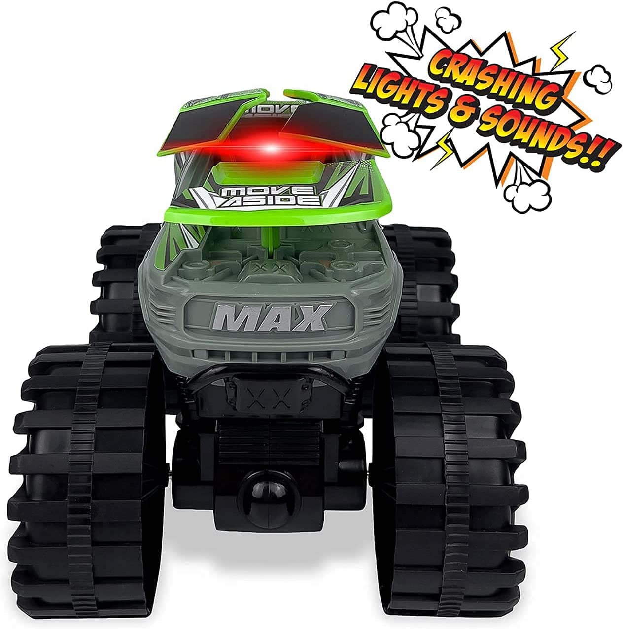 Exploding Monster Truck with Explosive Crash Sounds and Lights, Smash It up Again and Again, Toy for Boys and Girls 3 Years and above [Amazon Exclusive] (Gray)