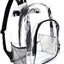 Heavy Duty Transparent Clear Backpack Plastic Bookbags See through Backpacks for School (Blue)