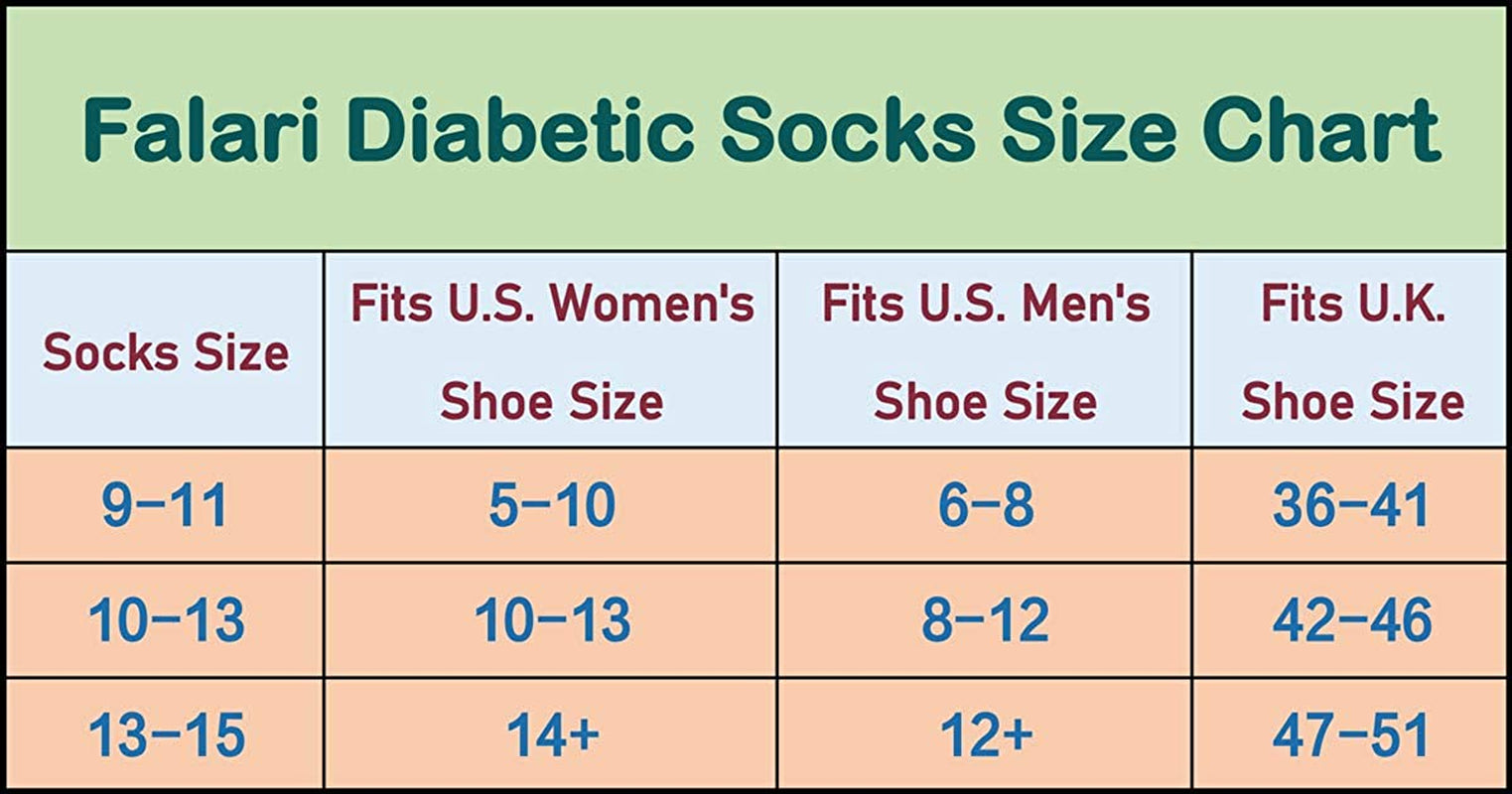 Physicians Approved Diabetic Socks Crew Unisex 3, 6 or 12-Pack