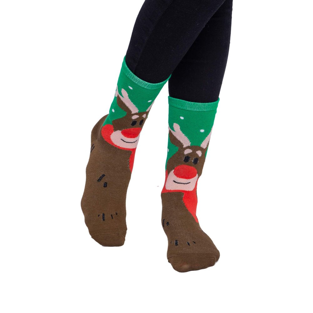 12 Pairs  Of Warm Soft Cotton Christmas Socks