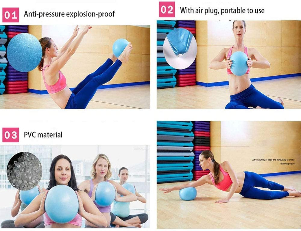  9 Inch Mini Fitness Exercise Yoga Ball for Pilates Physical Core Therapy Training