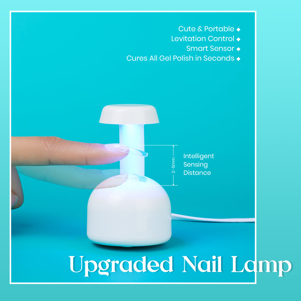  2 in 1 Nail Gel and Base Gel with 500Pcs Coffin Nails and Innovative UV LED Lamp