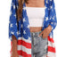  Women's American Flag Kimono Cover up Beachwear Cardigan Loose Tops Shirt Blouse