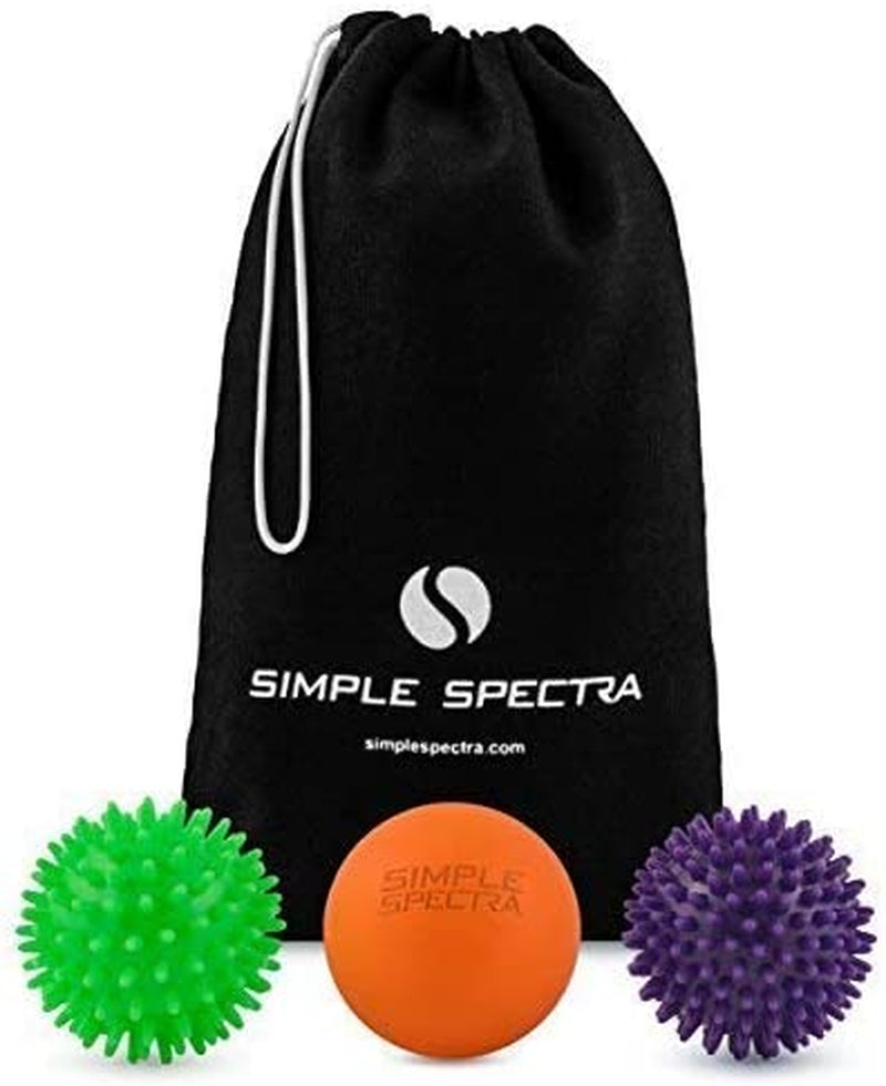 Foot Massager Roller & Spiky Ball Therapy Set - Massage Tool for Muscle Pain Relief from Plantar Fasciitis | Best for Trigger Point Release, Acupressure Reflexology with Ebook Guide