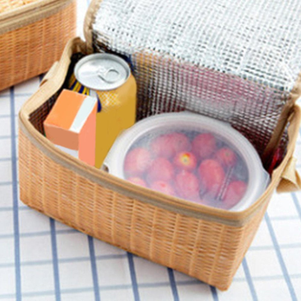 Outdoor Insulated Waterproof Rattan Food Container Basket