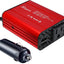150W Car Power Inverter DC 12V to 110V AC Converter 4.2A Dual USB Ports Car Charger Adapter Black