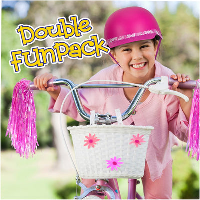 Kids Double Fun Bike Pack (Pink, Streamers, Bell)
