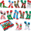 12 Pairs Warm Soft Cotton Christmas Socks Set
