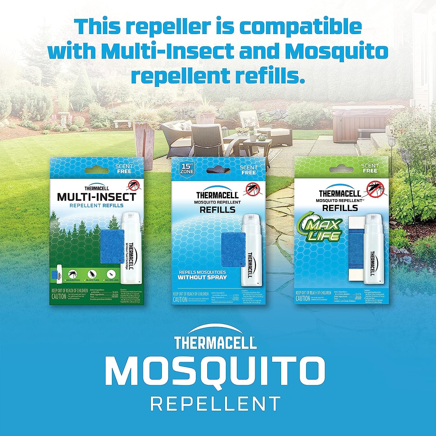 Thermacell Patio Shield Mosquito Repeller Includes 12-Hour Refill