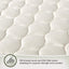 Whisper Organics, 100% Organic Cotton Mattress Protector - Quilted Fitted Mattress Pad Cover, GOTS Certified Breathable Mattress Protector - Ivory Color, 17" Deep Pocket (Queen Size Bed)
