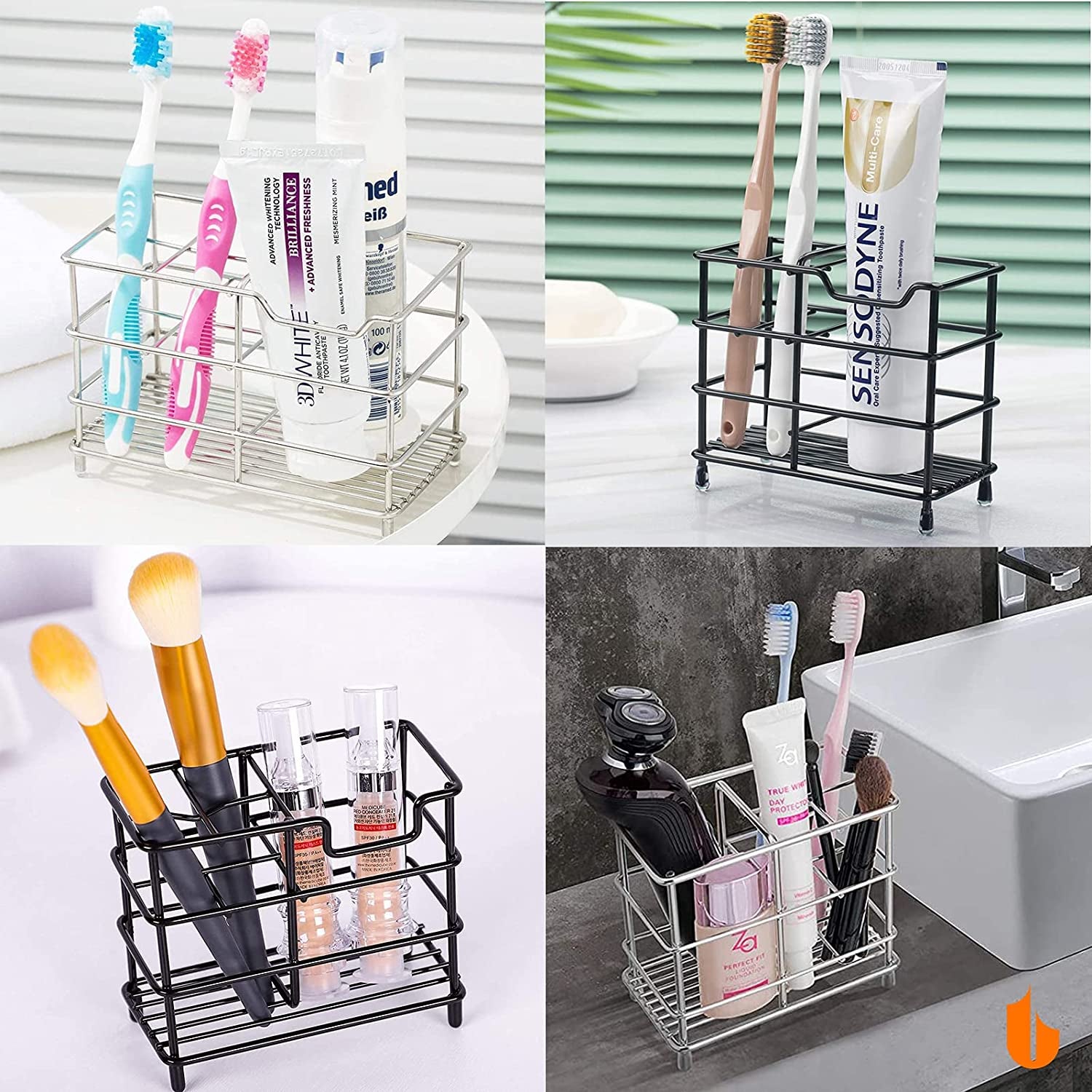 Stainless Steel Bathroom Toothbrush Holder 