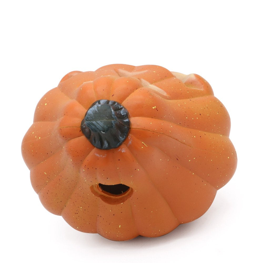 Halloween Decoration Clearance! Halloween LED Light up Pumpkins Fall Decorations, 9.44" X 7.87" Resin Waterproof Jack O Latern Lamp, Home Table Top Porch Props Decor for Yard Garden Bar Indoor Outdoor
