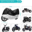 XXL Motorcycle Cover Outdoor Waterproof, All Season Motorcycle Sun Dust Cover - Black and Silver