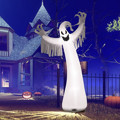 12Ft Inflatable Halloween Blow up Ghost Decoration W/ Built-In LED Light