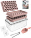 Round Ice Trays for Freezer with Lid and Bin