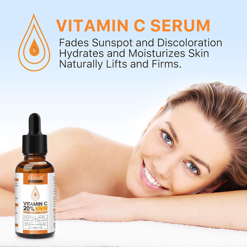 Premium 20% Vitamin C Serum For Face with Hyaluronic Acid