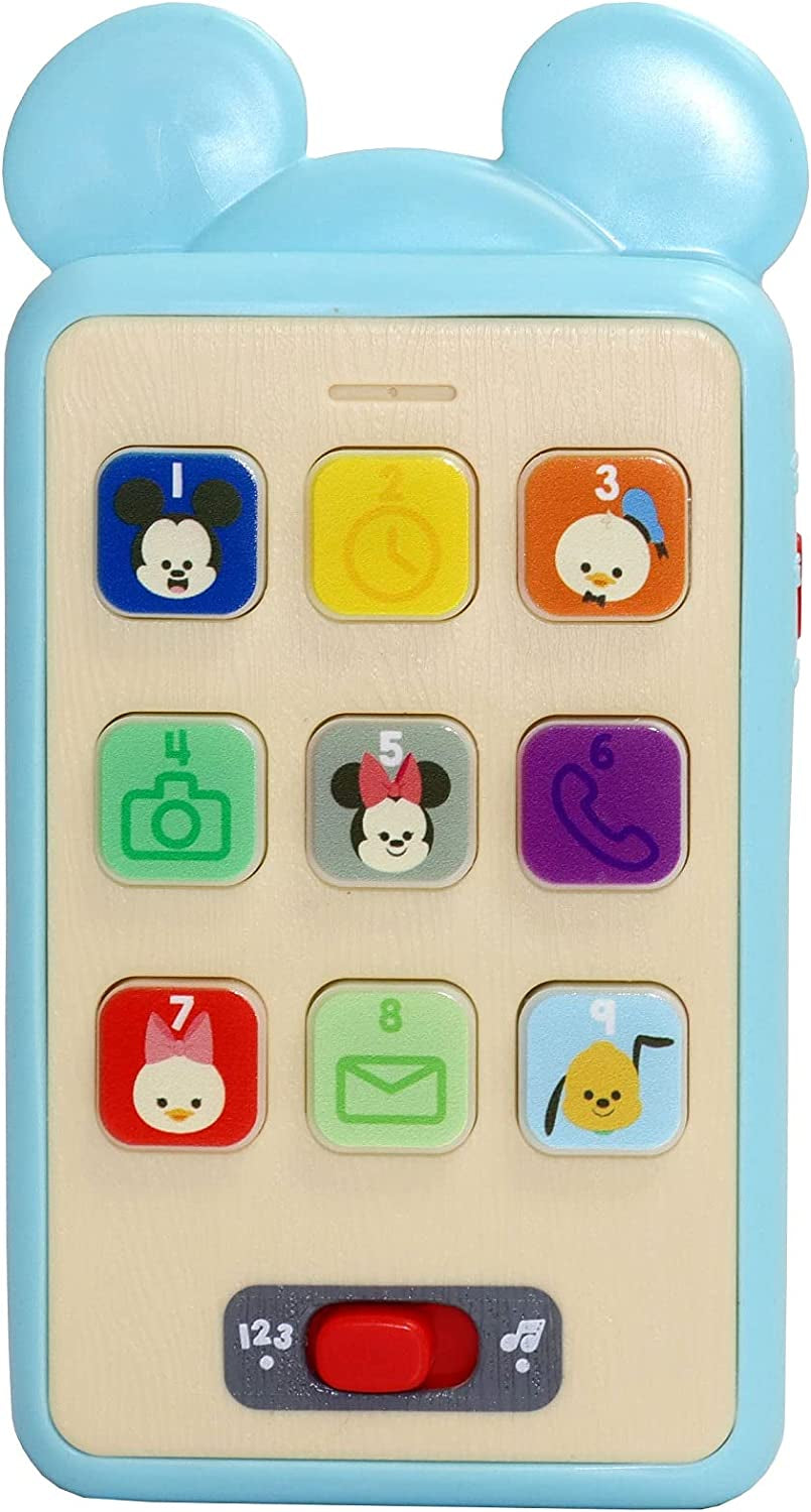 Disney Hooyay Mickey Mouse Cell Phone with Lights and Sounds for Learning Numbers and Shapes Voiced by Mickey,Multi,20711