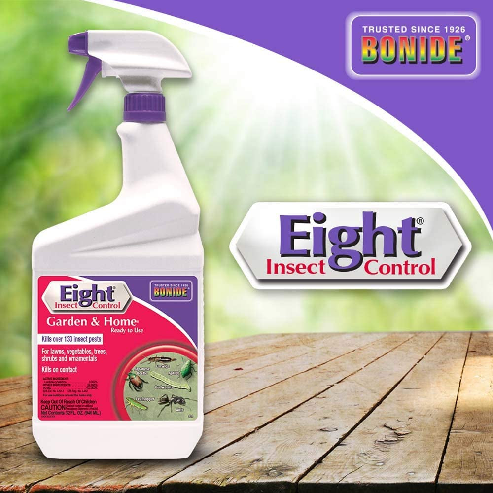 Bonide Eight Insect Control Garden & Home, 32 oz Ready-to-Use Spray Insecticide for Outdoor Use, Kills Beetles, Ants, Aphids