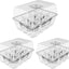 3 Pack-Set Garden Propagator Seed Tray Kits with 12 Cells Per Tray (36-Cells Total)