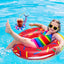 Mecids Inflatable Pool Floats Fruit Swimming Rings Pool Tubes , Donut Pool Toys for Kids & Adult, Summer Beach Toys – 6 Pack with Drink Holder