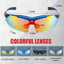 Polarized Sports Sunglasses Cycling Glasses for Men Women with 5 Interchangeable Lenses for Cycling Running Hiking