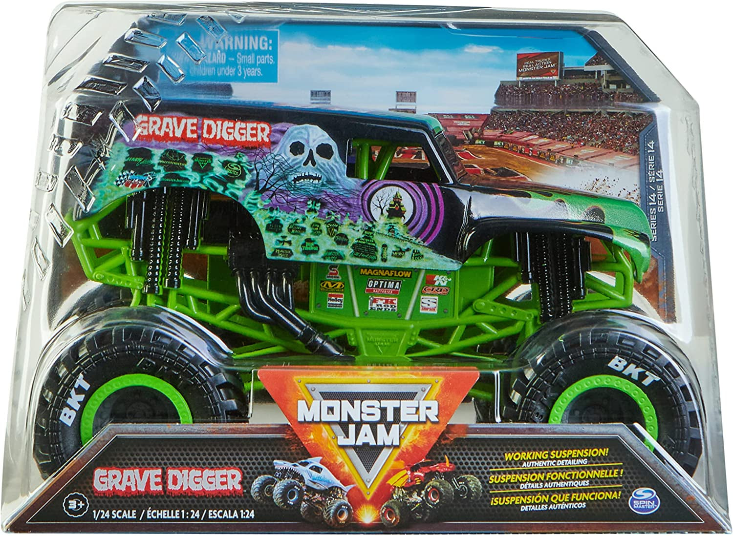 Monster Jam, Official Calavera Monster Truck, Collector Die-Cast Vehicle, 1:24 Scale, Kids Toys for Boys Ages 3 and Up