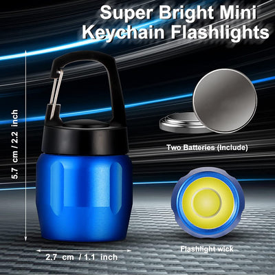 4 Pieces LED Keychain Flashlight Rechargeable