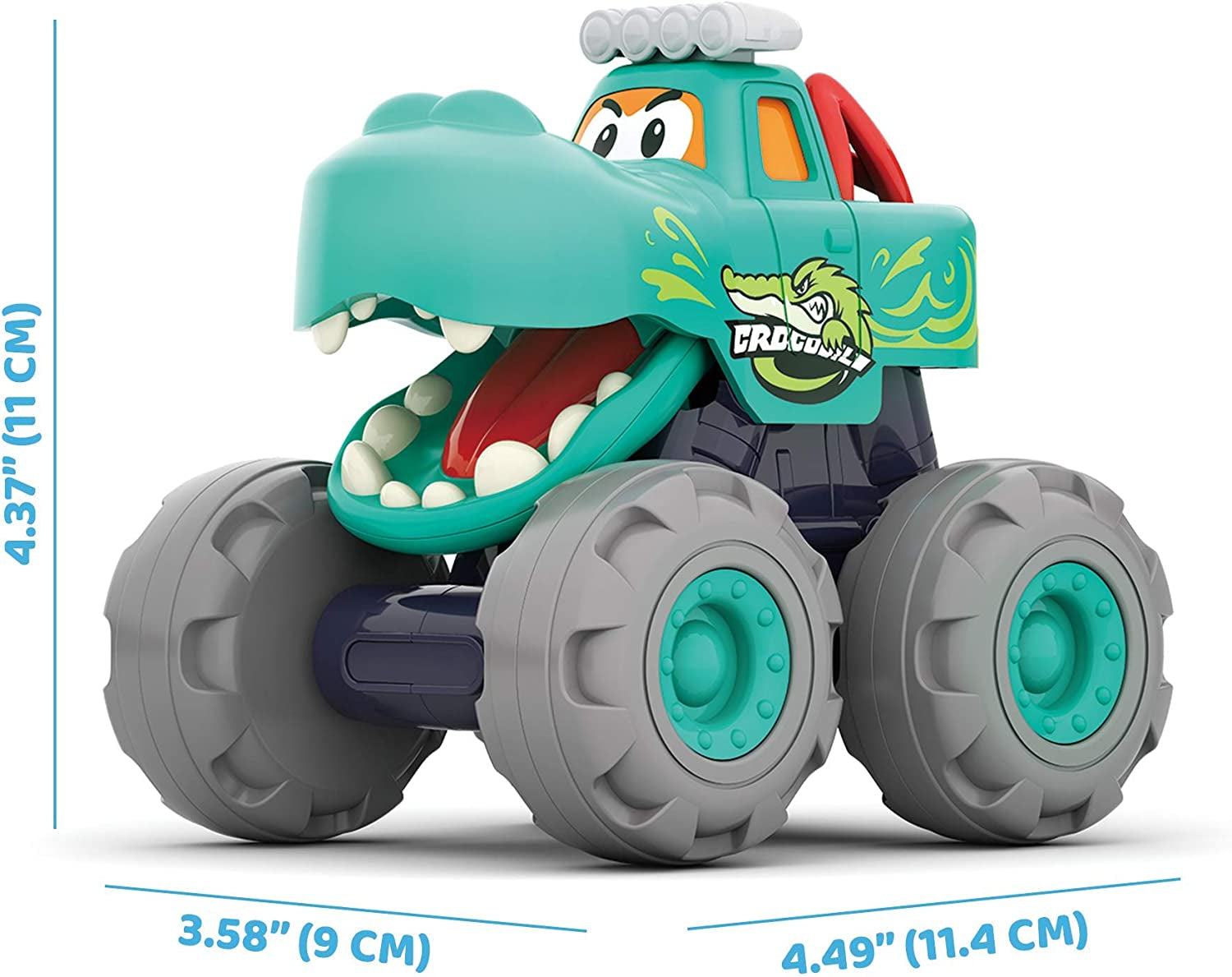 Toy Car for 1 2 3 Year Old 1 Pack Crocodile Truck Toy Push with Friction Powered Bull Car Pull Back Leopard Car Big Wheel Animal Toy Car Baby Toy Gift for 12 18 Month Boys Girls